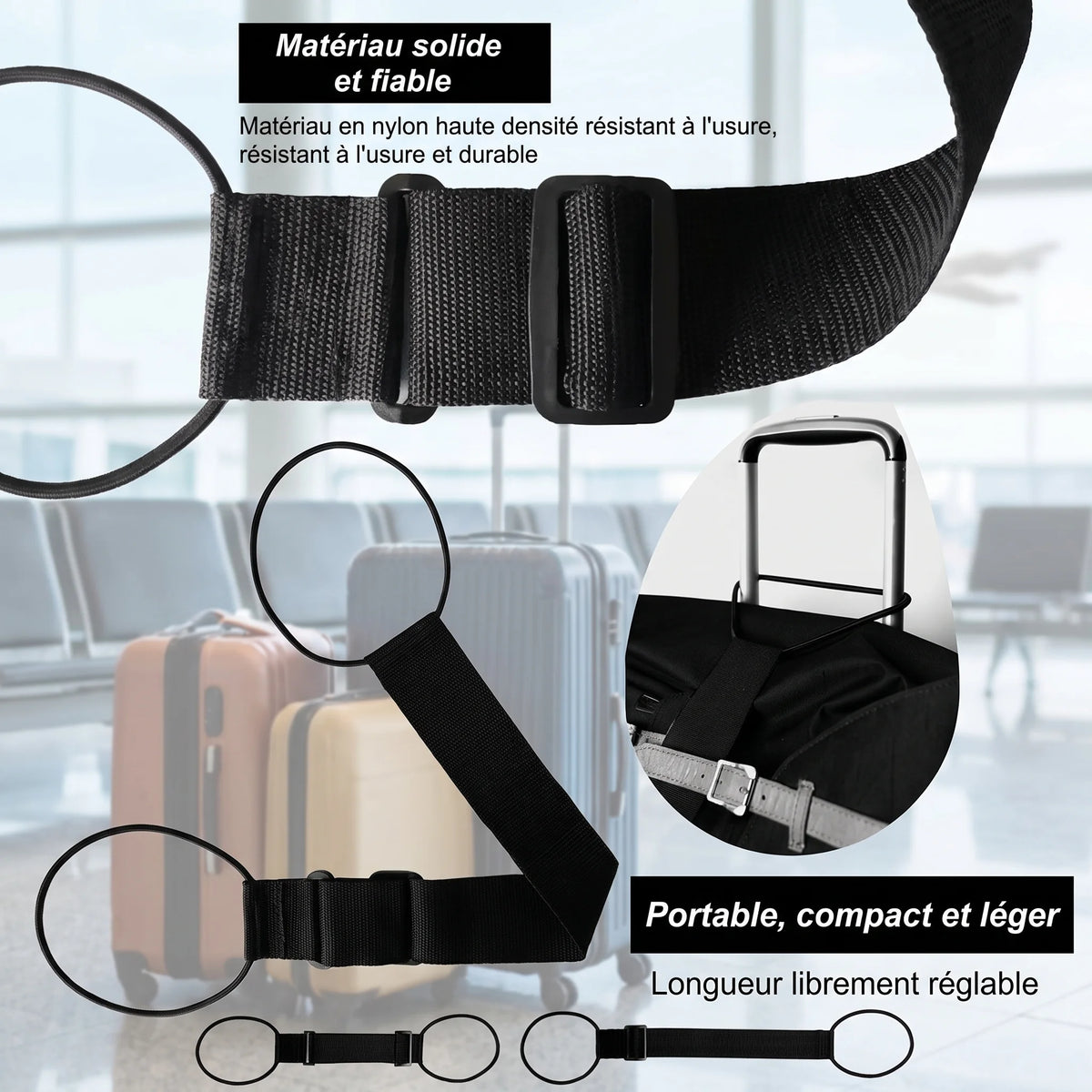 Sangle de bagage ajustable Helvia Swiss (2 pièces)