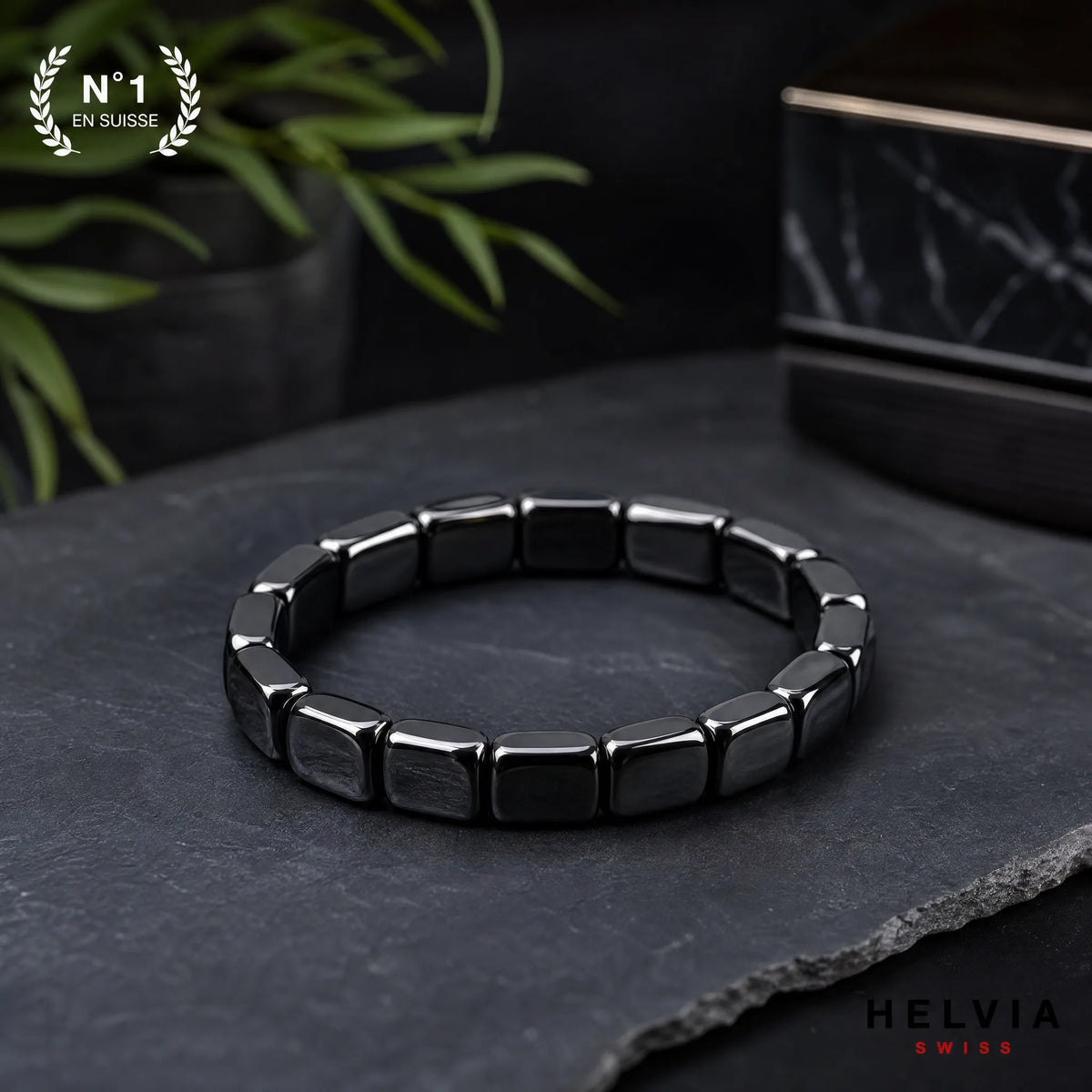 Bracelet Hématite Magnétique - HELVIA SWISS