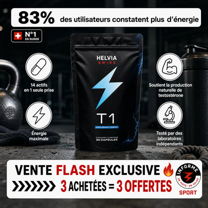 Complexe Testostérone Naturelle – 14 Actifs — Booster Naturel HELVIA SWISS