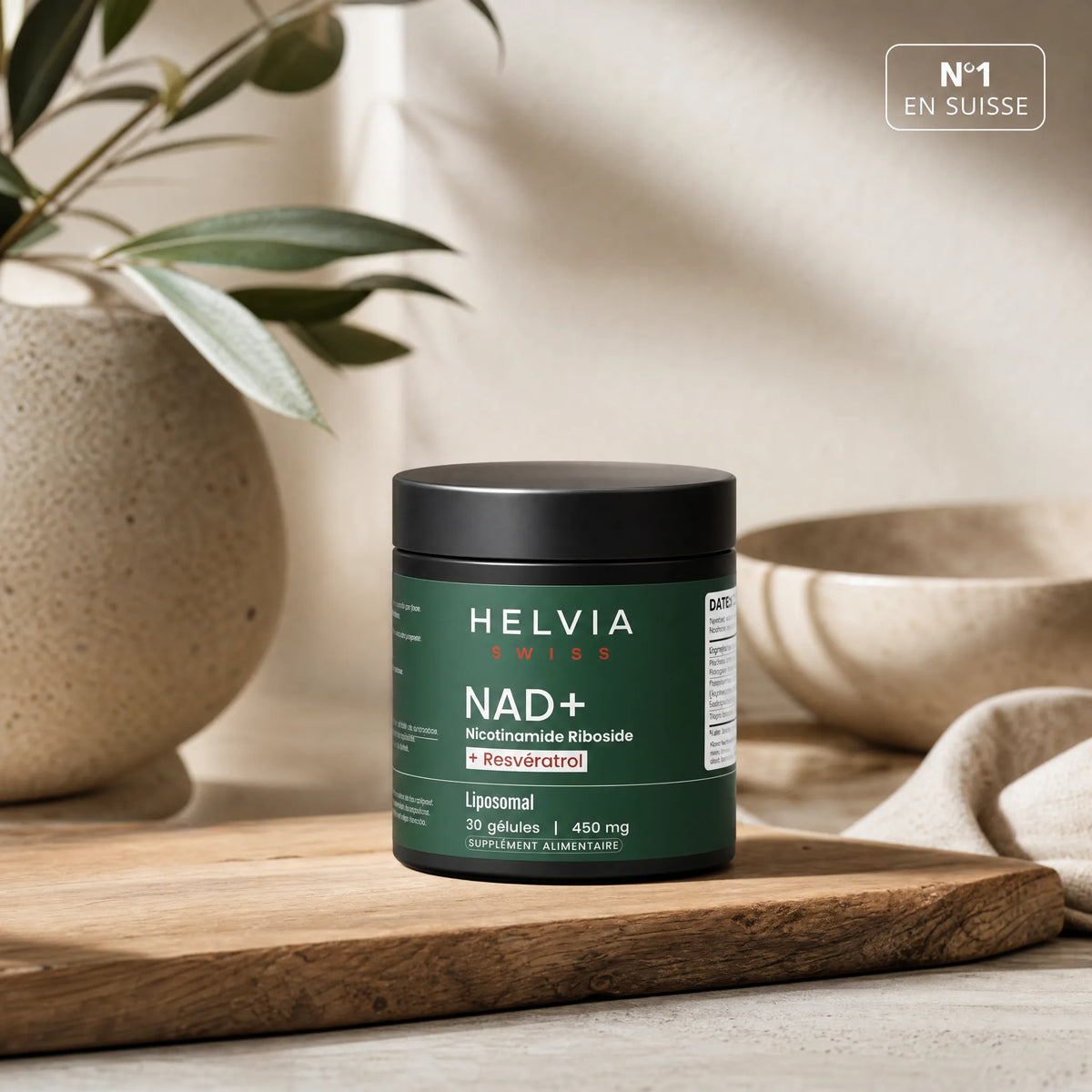 NAD+ Longévité Liposomal HELVIA SWISS