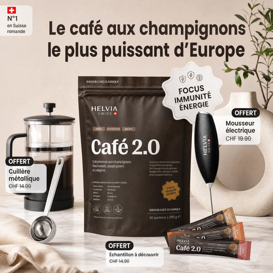 Coffee 2.0 — Café aux Champignons Fonctionnels HELVIA SWISS
