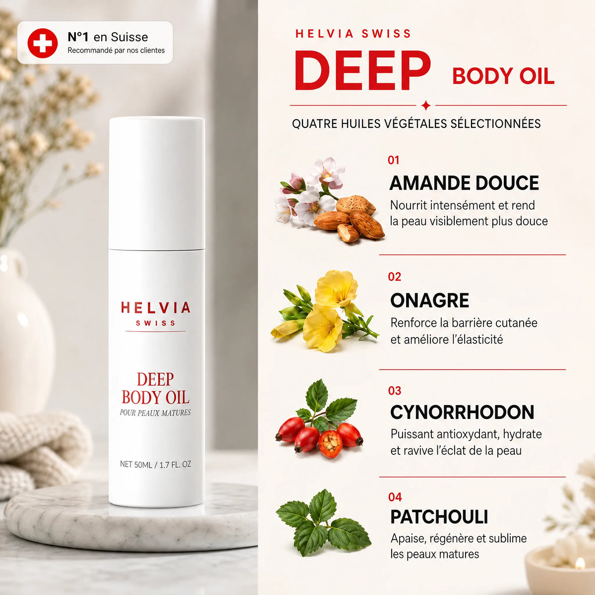 Sora – Huile Corporelle Coréenne Peau Mature HELVIA SWISS