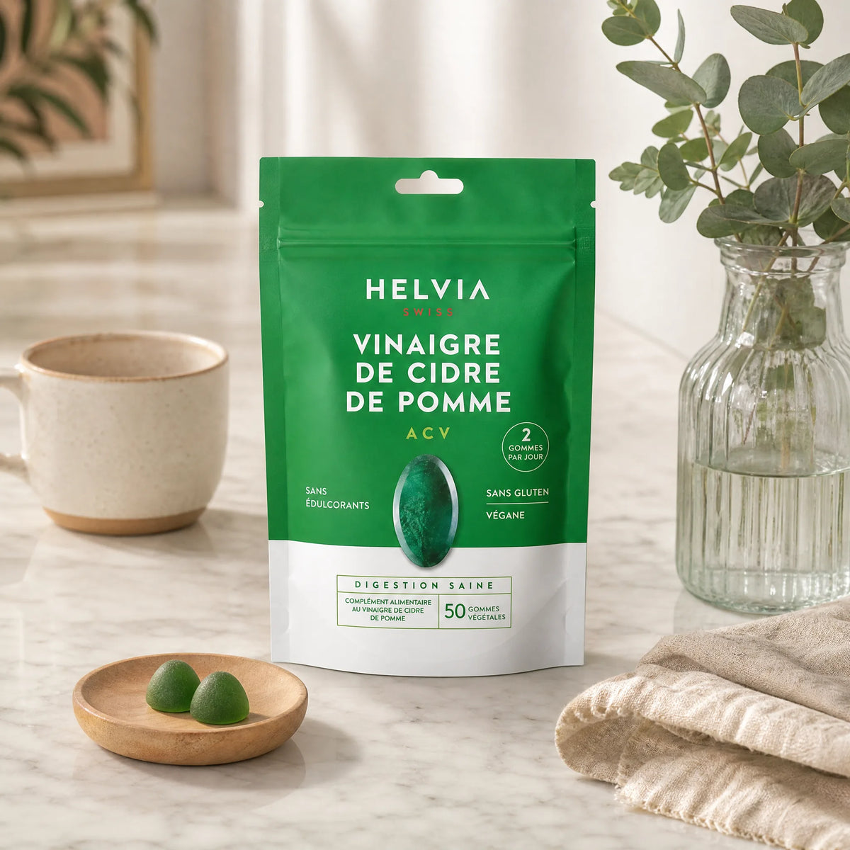 Gummies au vinaigre de cidre - Ventre Plat & Digestion HELVIA SWISS