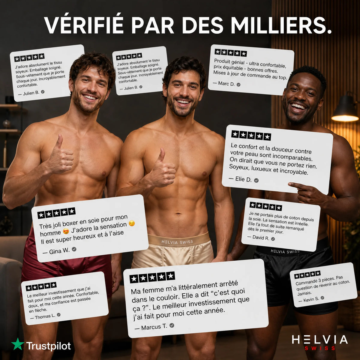 Boxer en Soie Premium Confort Absolu HELVIA SWISS
