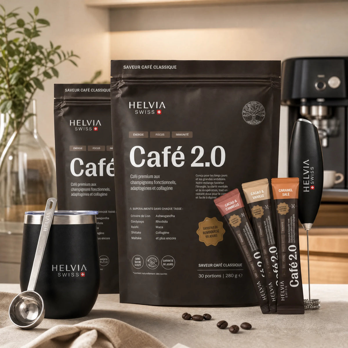 Coffee 2.0 — Café aux Champignons Fonctionnels HELVIA SWISS