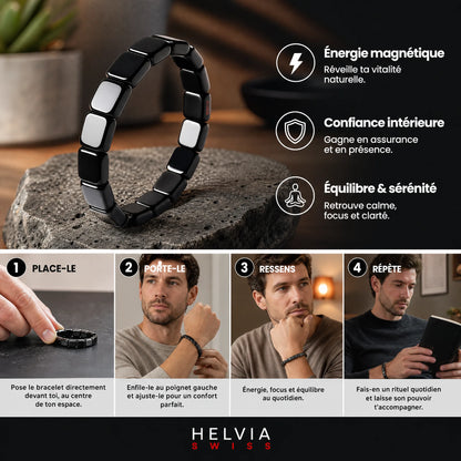 Bracelet Hématite Magnétique - HELVIA SWISS