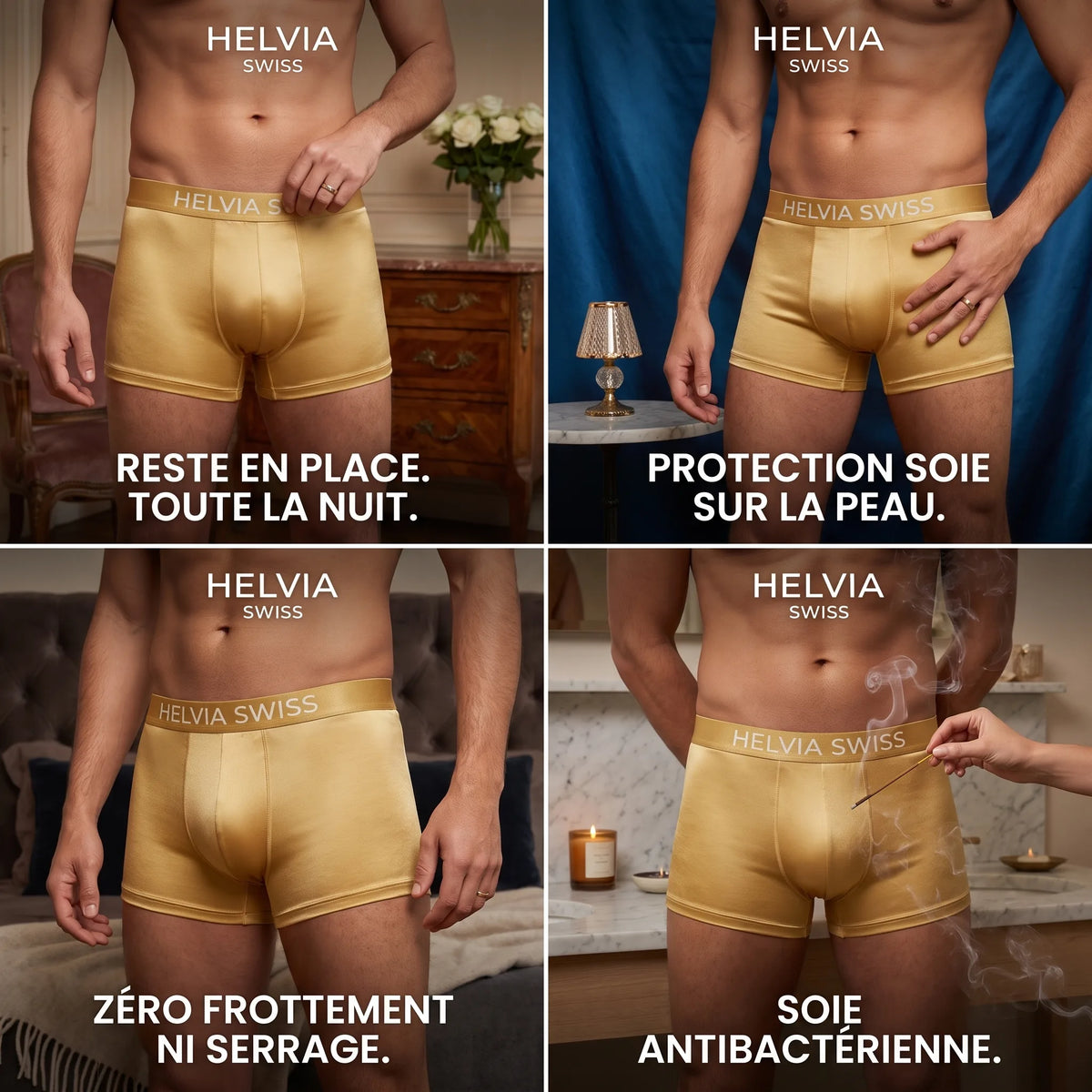 Boxer en Soie Premium Confort Absolu HELVIA SWISS