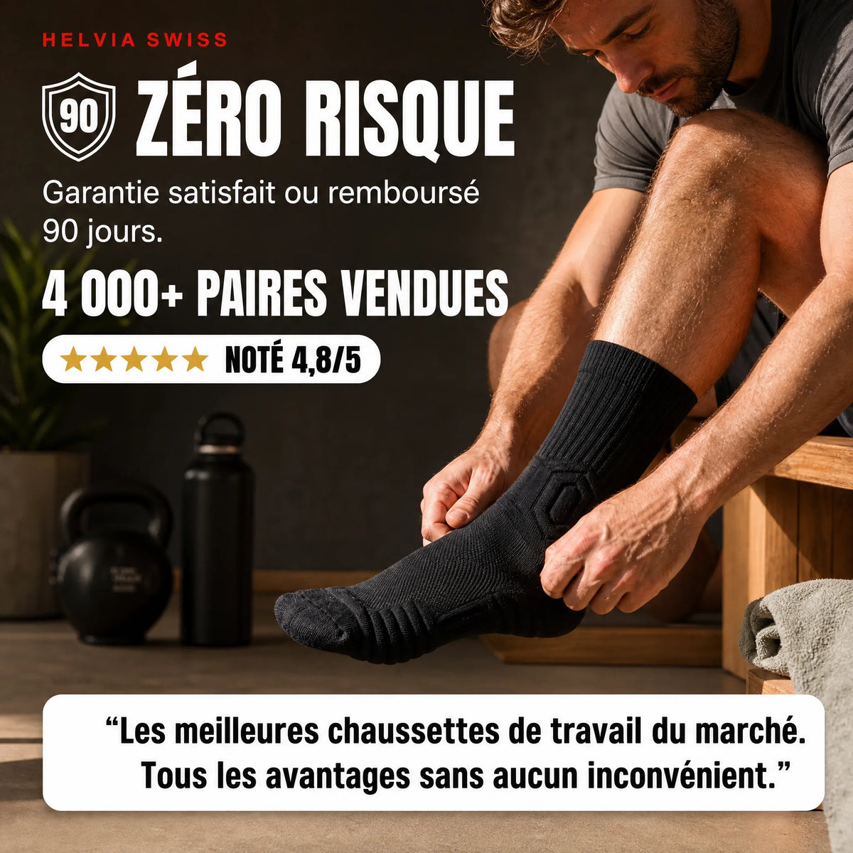 Chaussettes de Travail Bambou HELVIA SWISS
