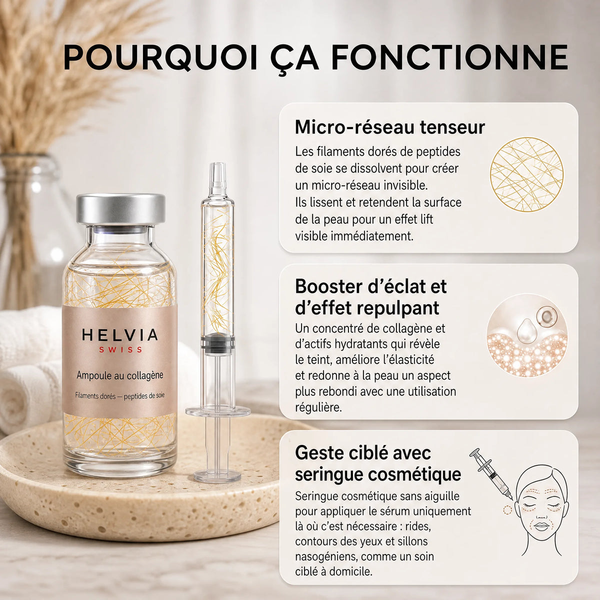 Sérum Liftant Peptides de Soie HELVIA SWISS