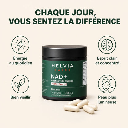 NAD+ Longévité Liposomal HELVIA SWISS