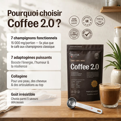 Coffee 2.0 — Café aux Champignons Fonctionnels HELVIA SWISS