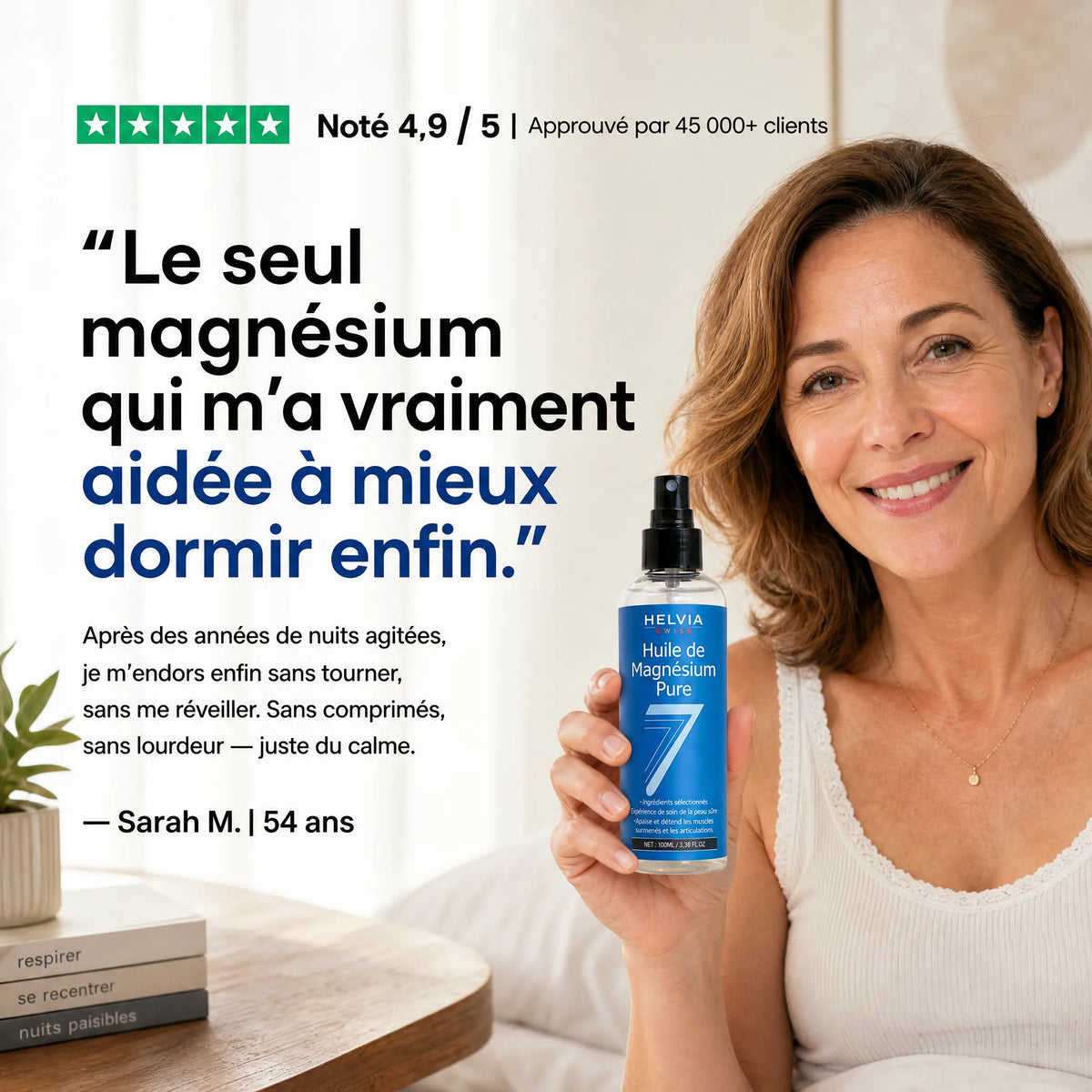 Spray Magnésium Pur Sommeil Profond HELVIA SWISS