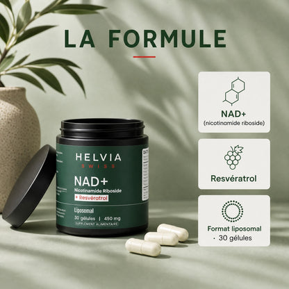 NAD+ Longévité Liposomal HELVIA SWISS