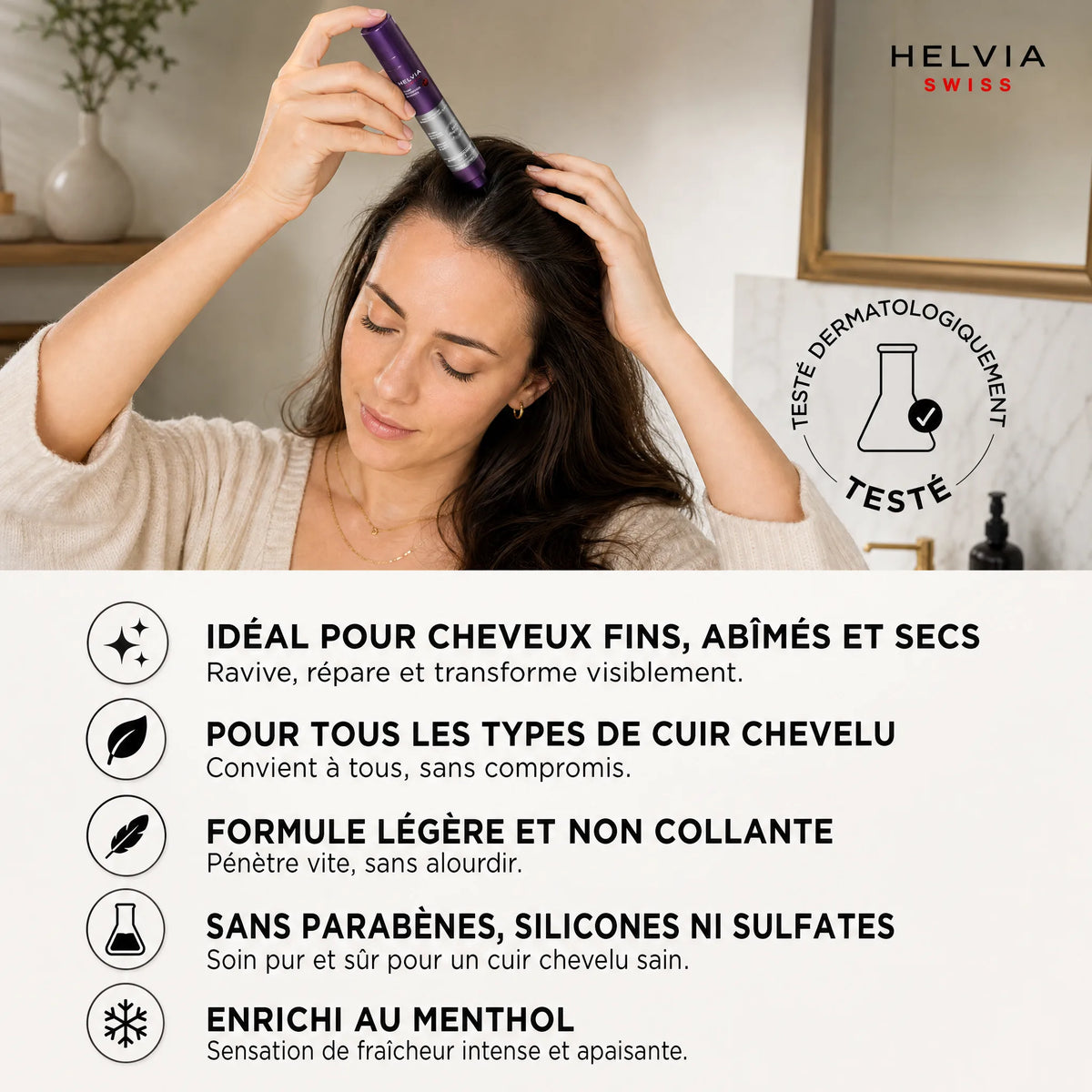 Sérum Roll-On Densifiant Cuir Chevelu HELVIA SWISS