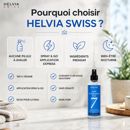 Spray Magnésium Pur Sommeil Profond HELVIA SWISS