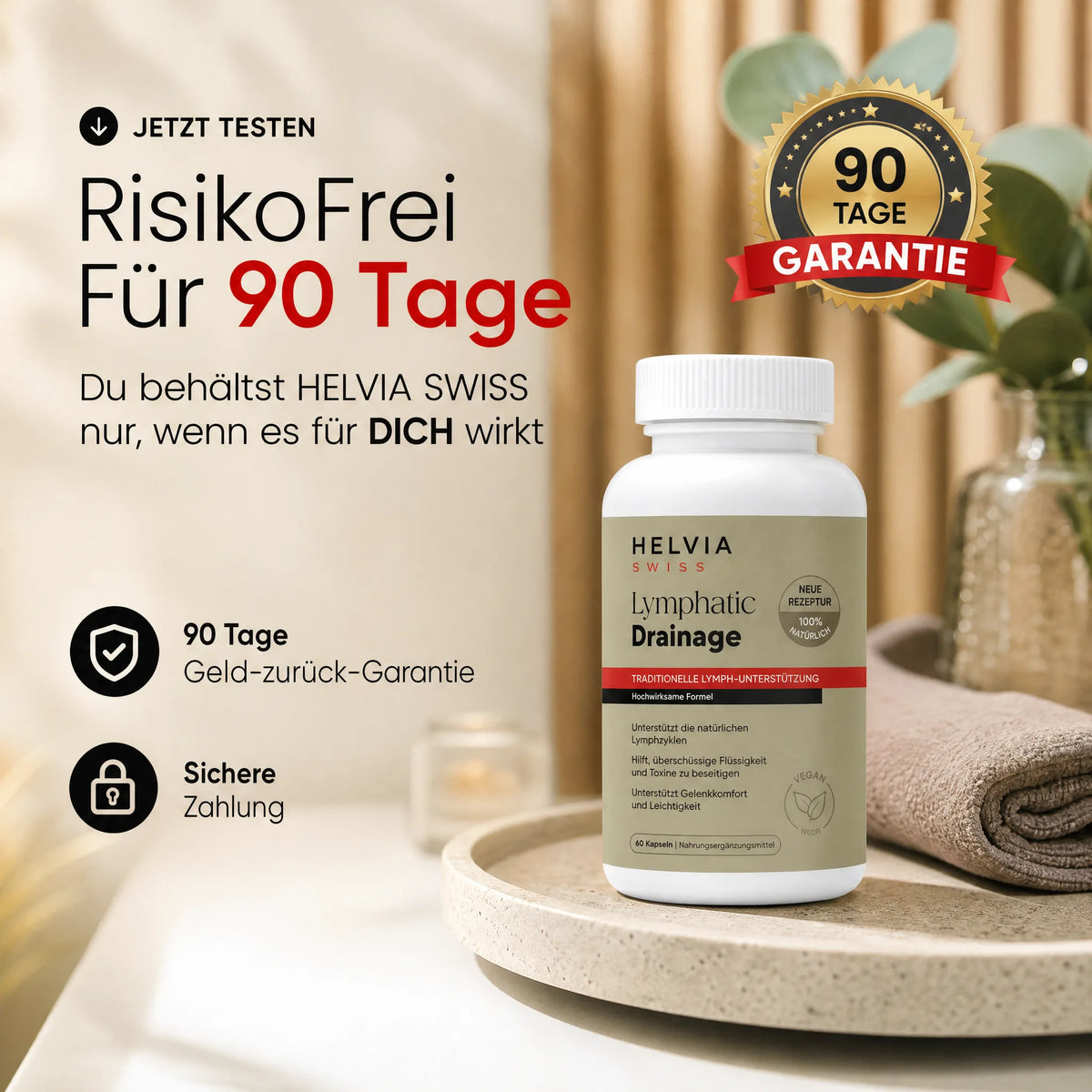 Lymph-Drainage Kapseln Maximale Wirkung HELVIA SWISS