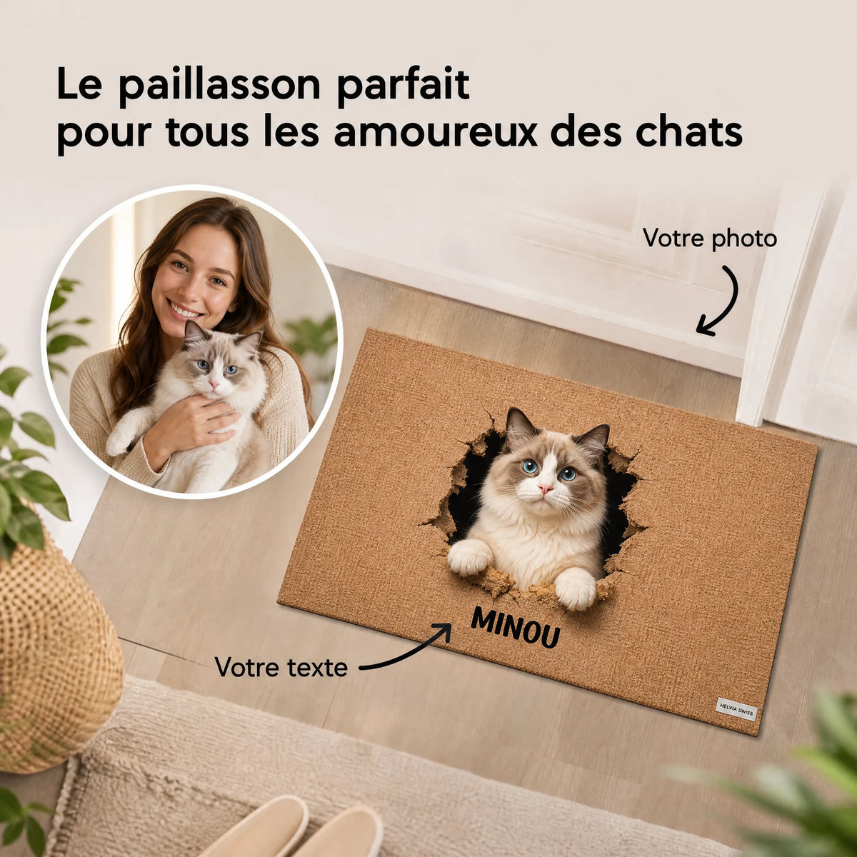 Paillasson Personnalisé « Empreintes » HELVIA SWISS