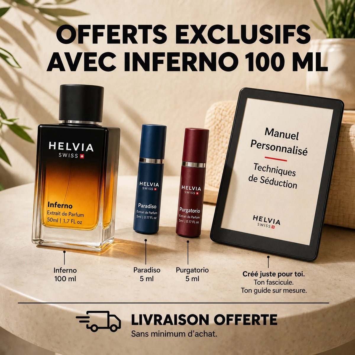 Inferno Parfum aux Phéromones pour Homme HELVIA SWISS