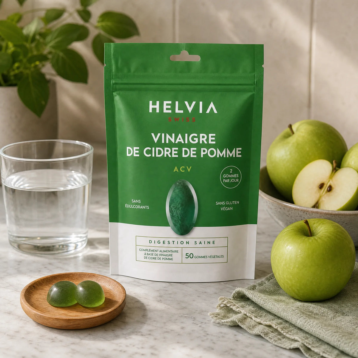 Gummies au vinaigre de cidre - Ventre Plat & Digestion HELVIA SWISS