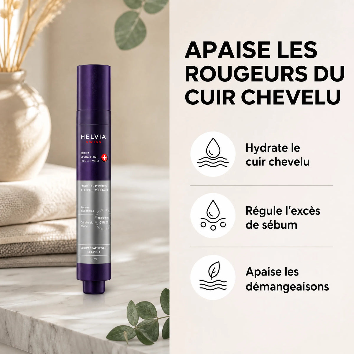 Sérum Roll-On Densifiant Cuir Chevelu HELVIA SWISS