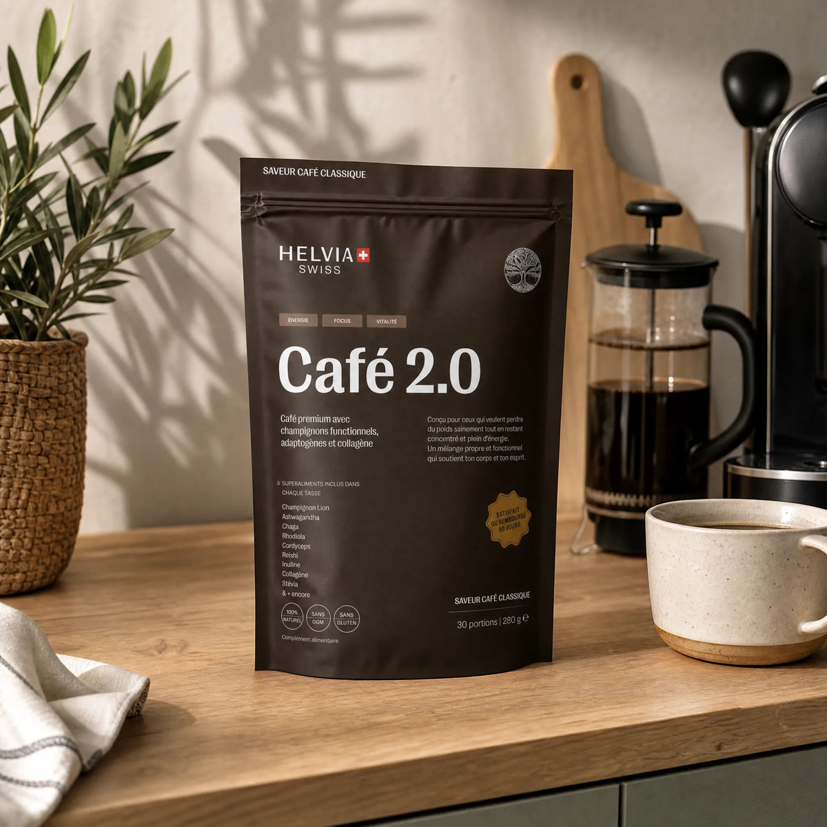 Coffee 2.0 — Café aux Champignons Fonctionnels HELVIA SWISS