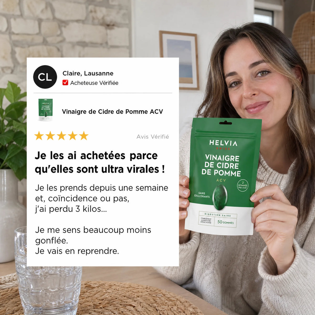 Gummies au vinaigre de cidre - Ventre Plat & Digestion HELVIA SWISS