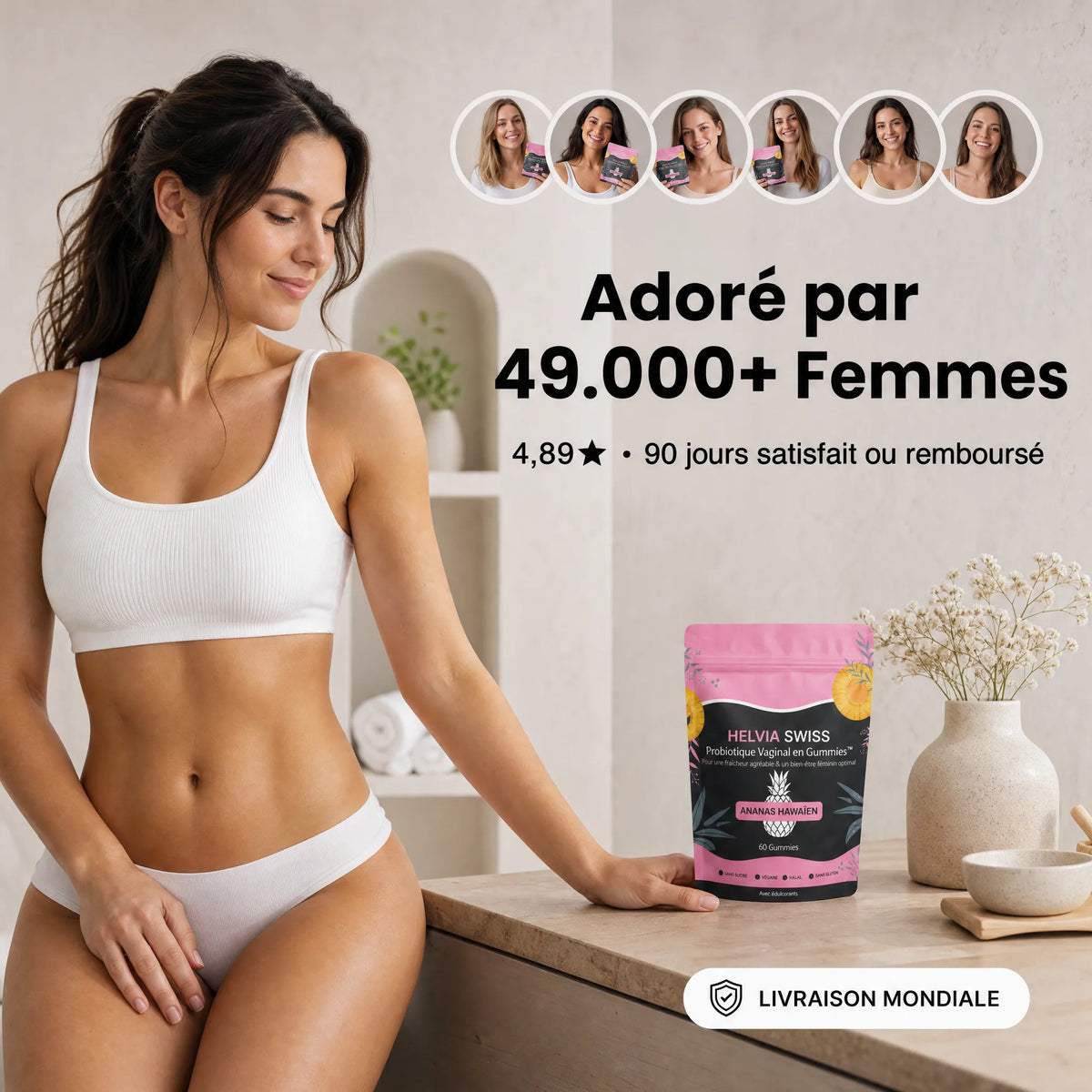 FemiFlore® – Gummies Probiotiques Intimes HELVIA SWISS
