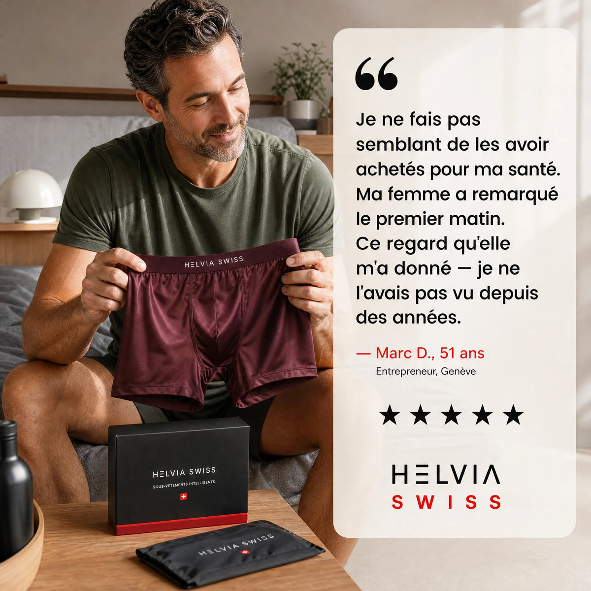 Boxer en Soie Premium Confort Absolu HELVIA SWISS