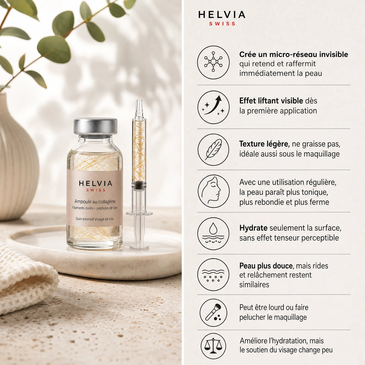 Sérum Liftant Peptides de Soie HELVIA SWISS