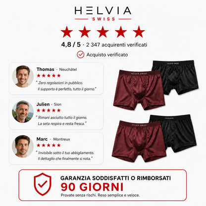 Boxer in Seta Premium Comfort Assoluto HELVIA SWISS