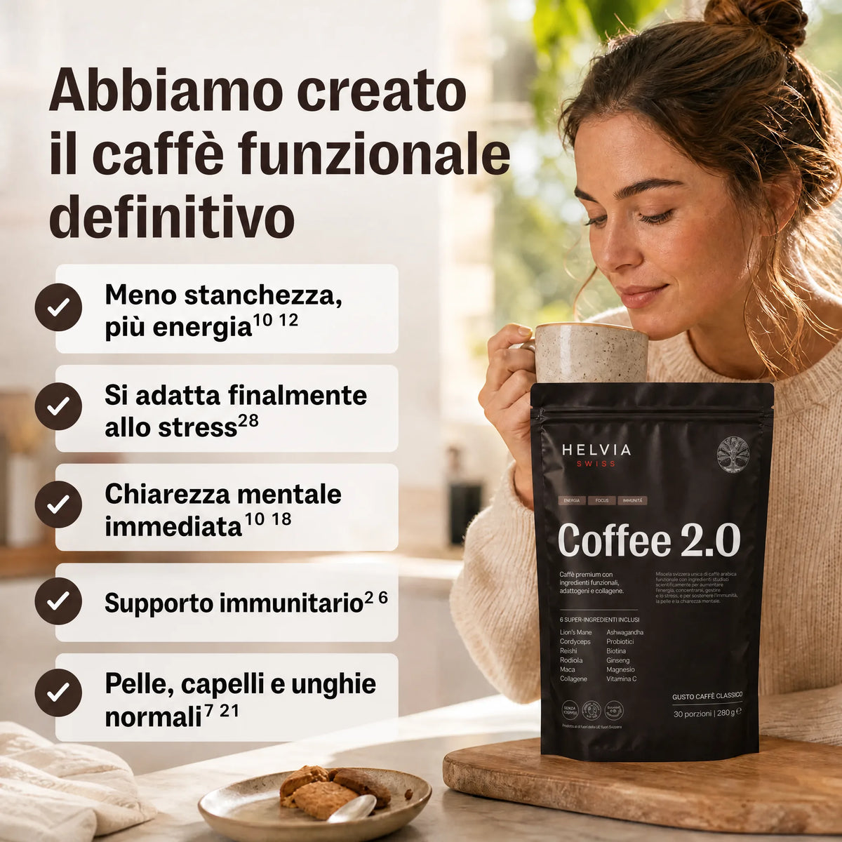 Coffee 2.0 – Caffè Funzionale Energia & Focus HELVIA SWISS