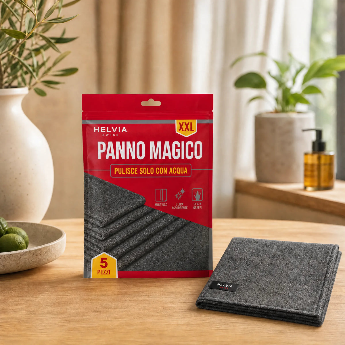 Panni Magici in Microfibra (Set da 5) HELVIA SWISS