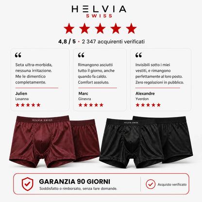 Boxer in Seta Premium Comfort Assoluto HELVIA SWISS