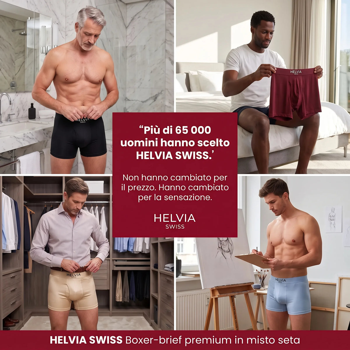 Boxer in Seta Premium Comfort Assoluto HELVIA SWISS