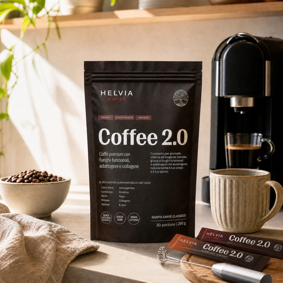 Coffee 2.0 – Caffè Funzionale Energia & Focus HELVIA SWISS