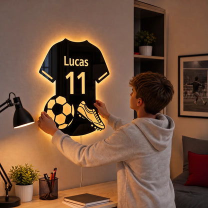 Specchio LED Calcio Personalizzato HELVIA SWISS