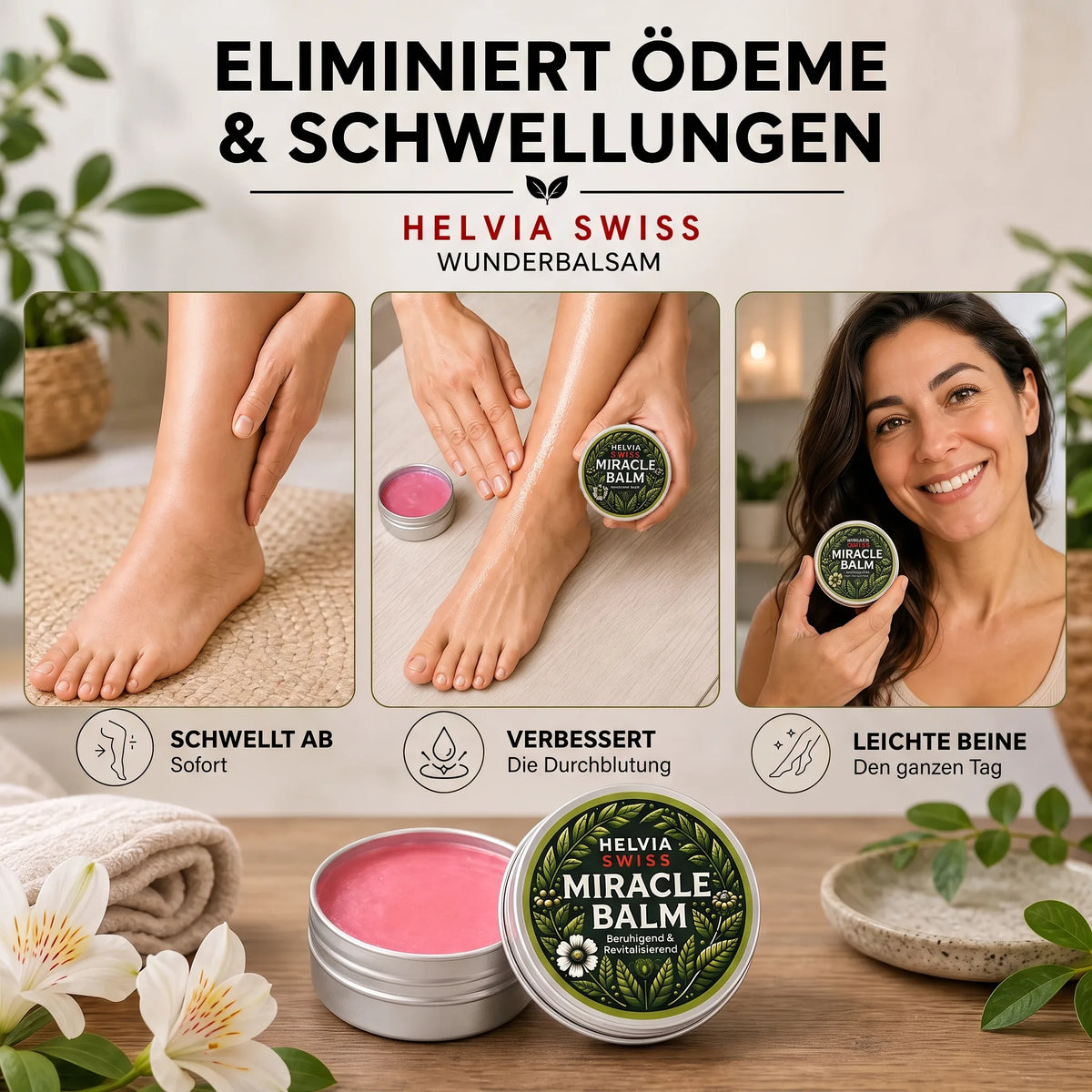 Wunder-Balsam Gegen Schwere Beine HELVIA SWISS