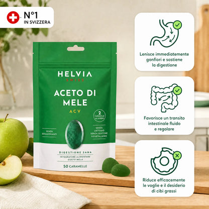 Gummies all'aceto di mele - Pancia Piatta & Digestione HELVIA SWISS