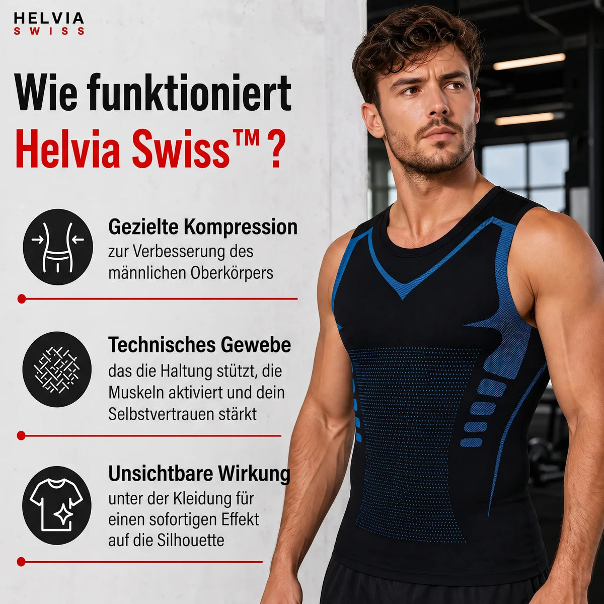 Figurformender Unterziehshirt Herren CoreShape - HELVIA SWISS