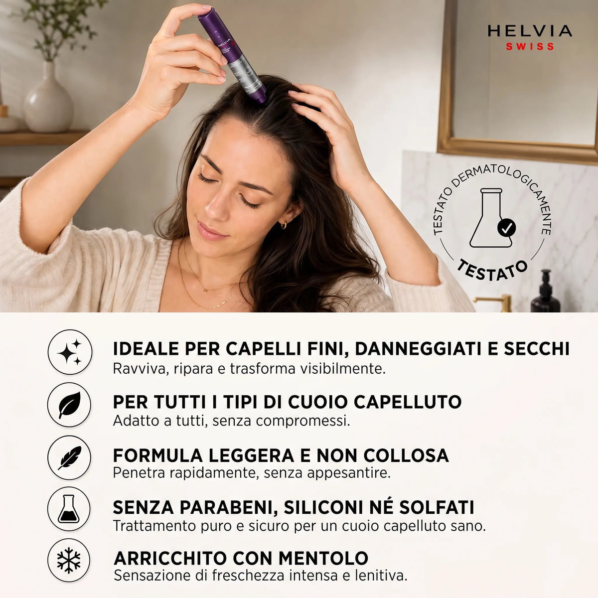 Siero Roll-On Densificante Cuoio Capelluto HELVIA SWISS