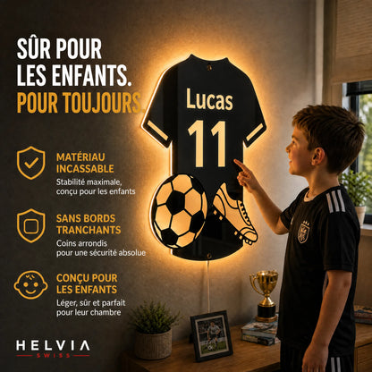 Miroir LED Football Personnalisé HELVIA SWISS