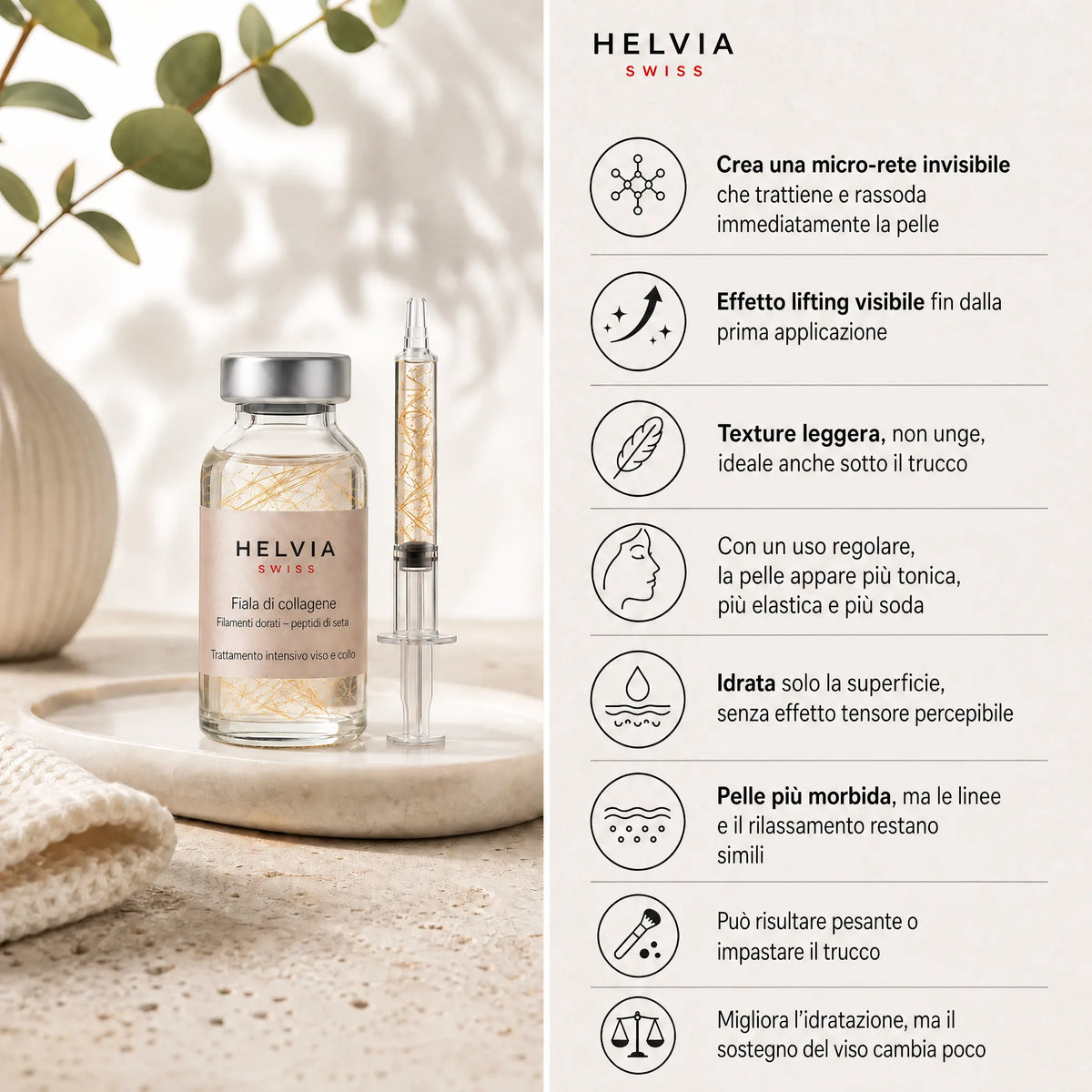 Siero Liftante Peptidi di Seta HELVIA SWISS