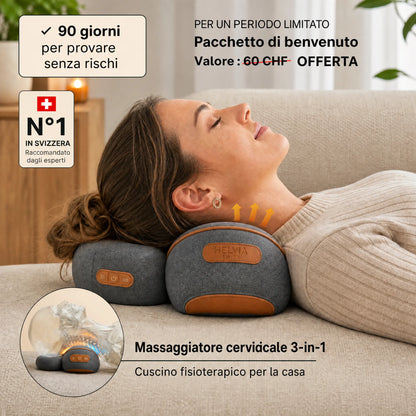 Massaggiatore Cervicale 3-in-1 HELVIA SWISS