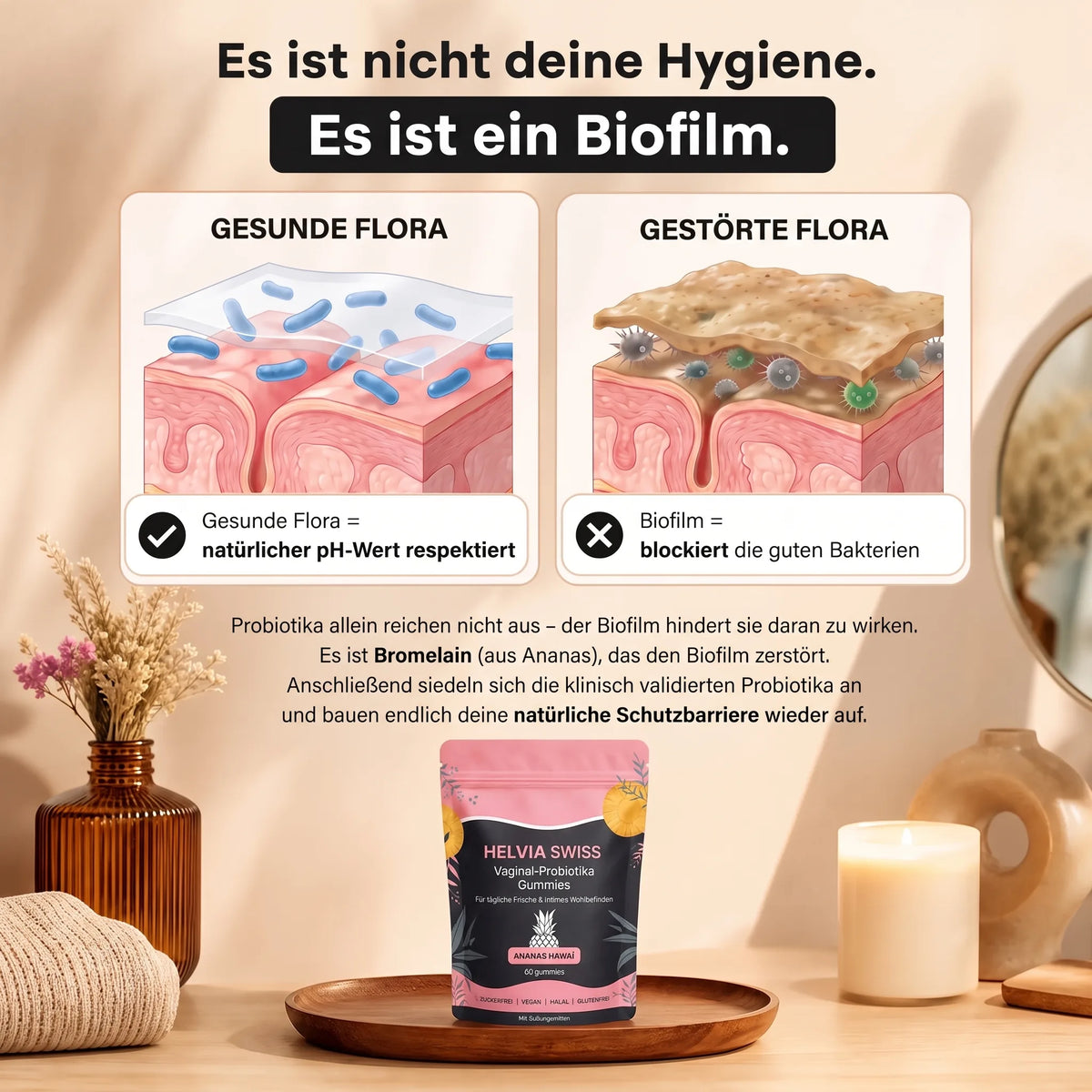 FemiFlore® – Probiotische Intim-Gummies HELVIA SWISS