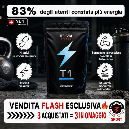 Complesso Testosterone Naturale – 14 Attivi — Booster Naturale HELVIA SWISS