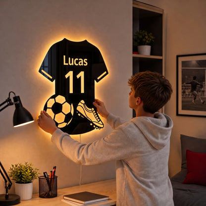 Miroir LED Football Personnalisé HELVIA SWISS