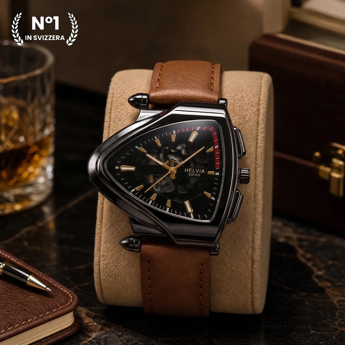 Orologio Solstice Pelle Triangolo HELVIA SWISS