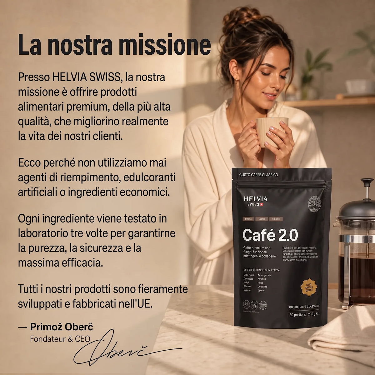 Coffee 2.0 — Caffè ai Funghi Funzionali HELVIA SWISS