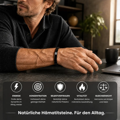 Magnetisches Hämatit-Armband - HELVIA SWISS