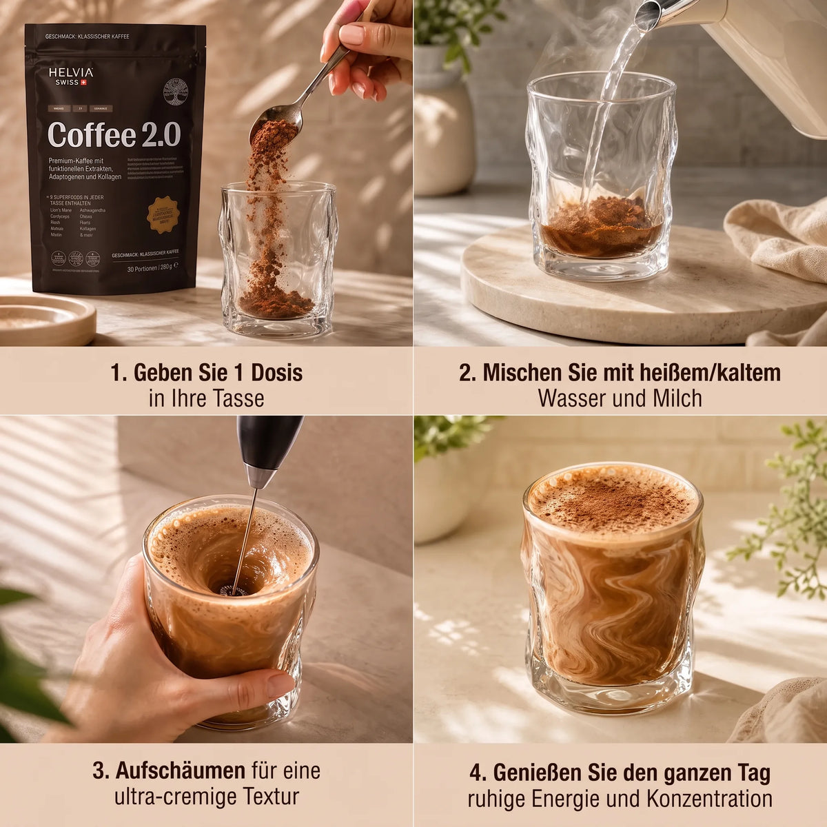 Coffee 2.0 — Kaffee mit Funktionellen Pilzen HELVIA SWISS